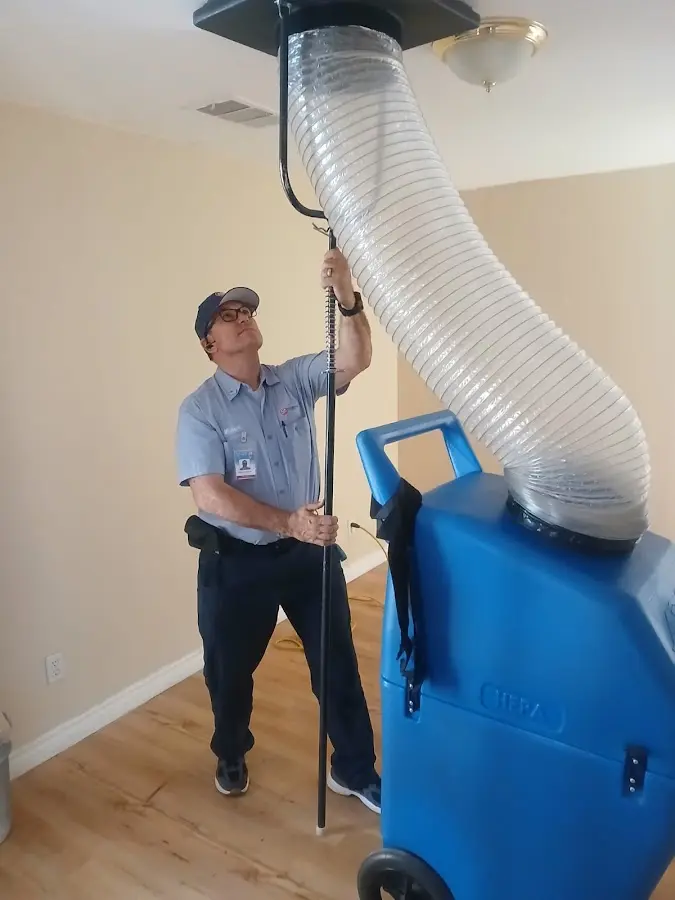 HVAC Installation technician using HEPA equipment in Santa Fe