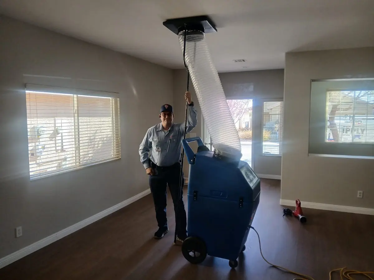 Professional Dryer Vent Cleaning work inside a Santa Fe home
